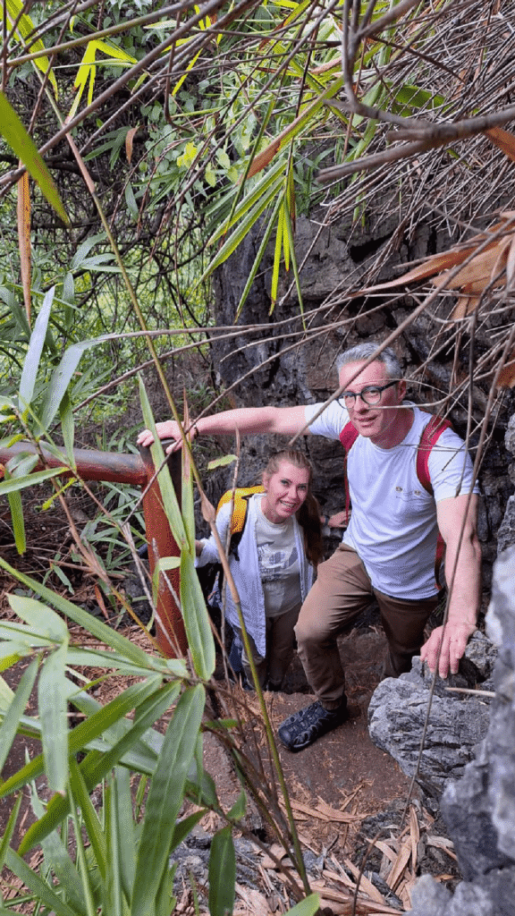 Claudia from Scuba Cruise and Mario, while trekking in the north of Vietnam